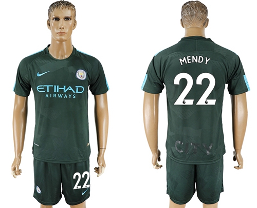 Manchester City #22 Mendy Sec Away Soccer Club Jersey - Click Image to Close